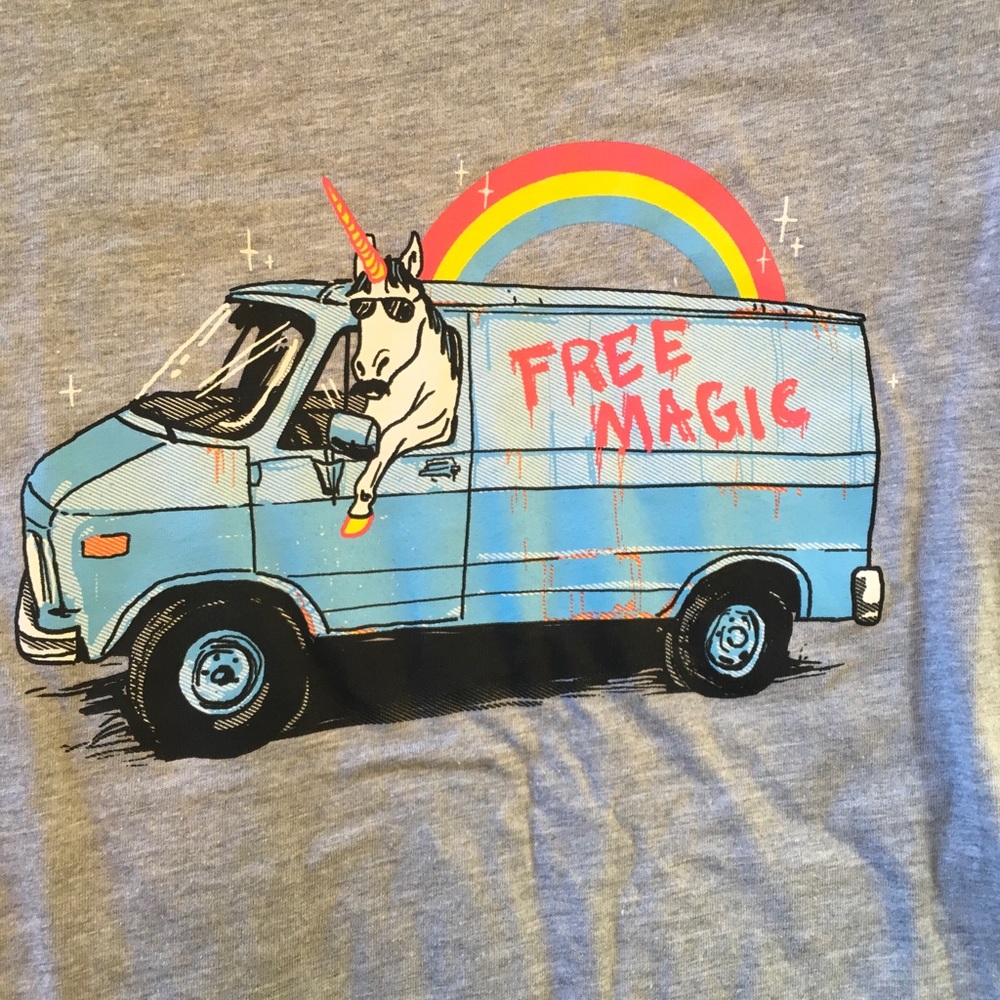 FREE MAGIC unicorn rainbow shirt